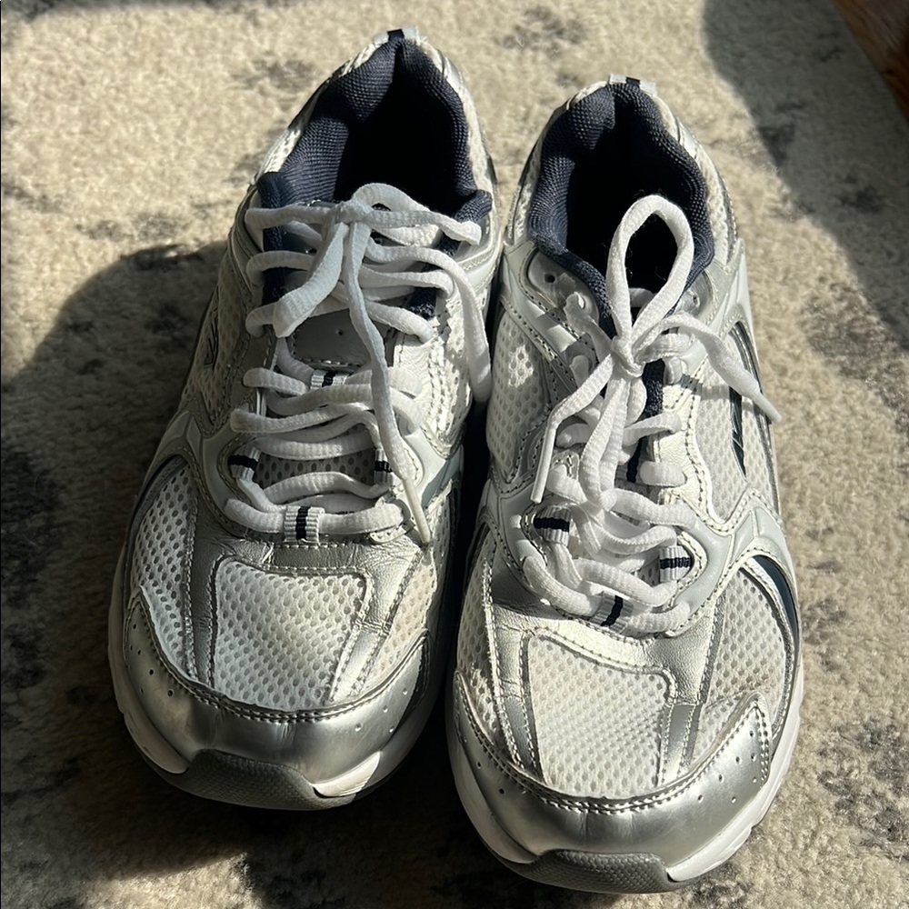 Avia Silver and White Running Shoes